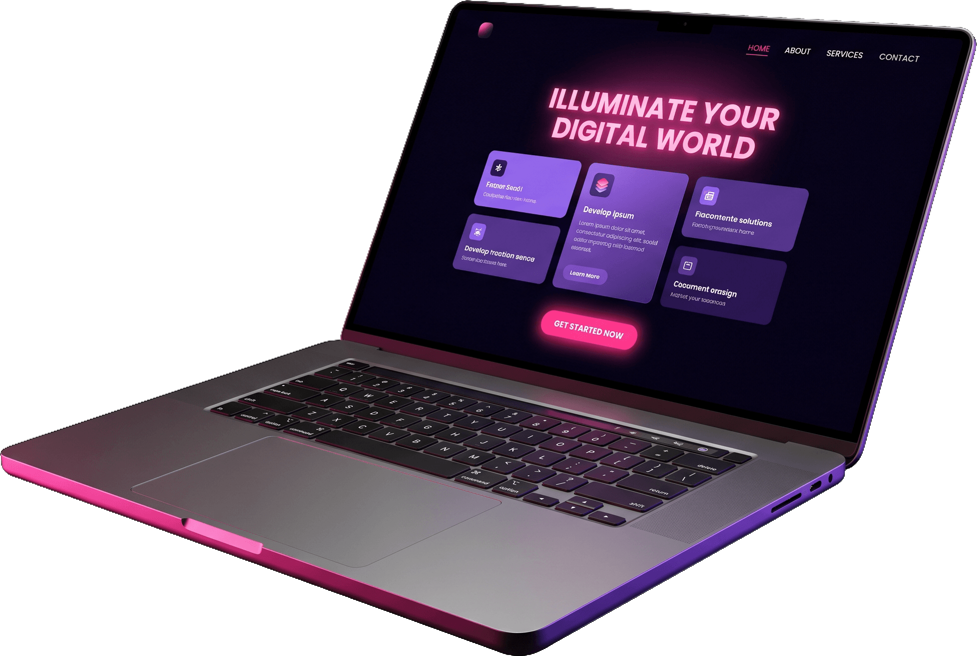 Moderne Website auf einem MacBook Pro — Beispiel für ein SP Studio Webdesign-Projekt