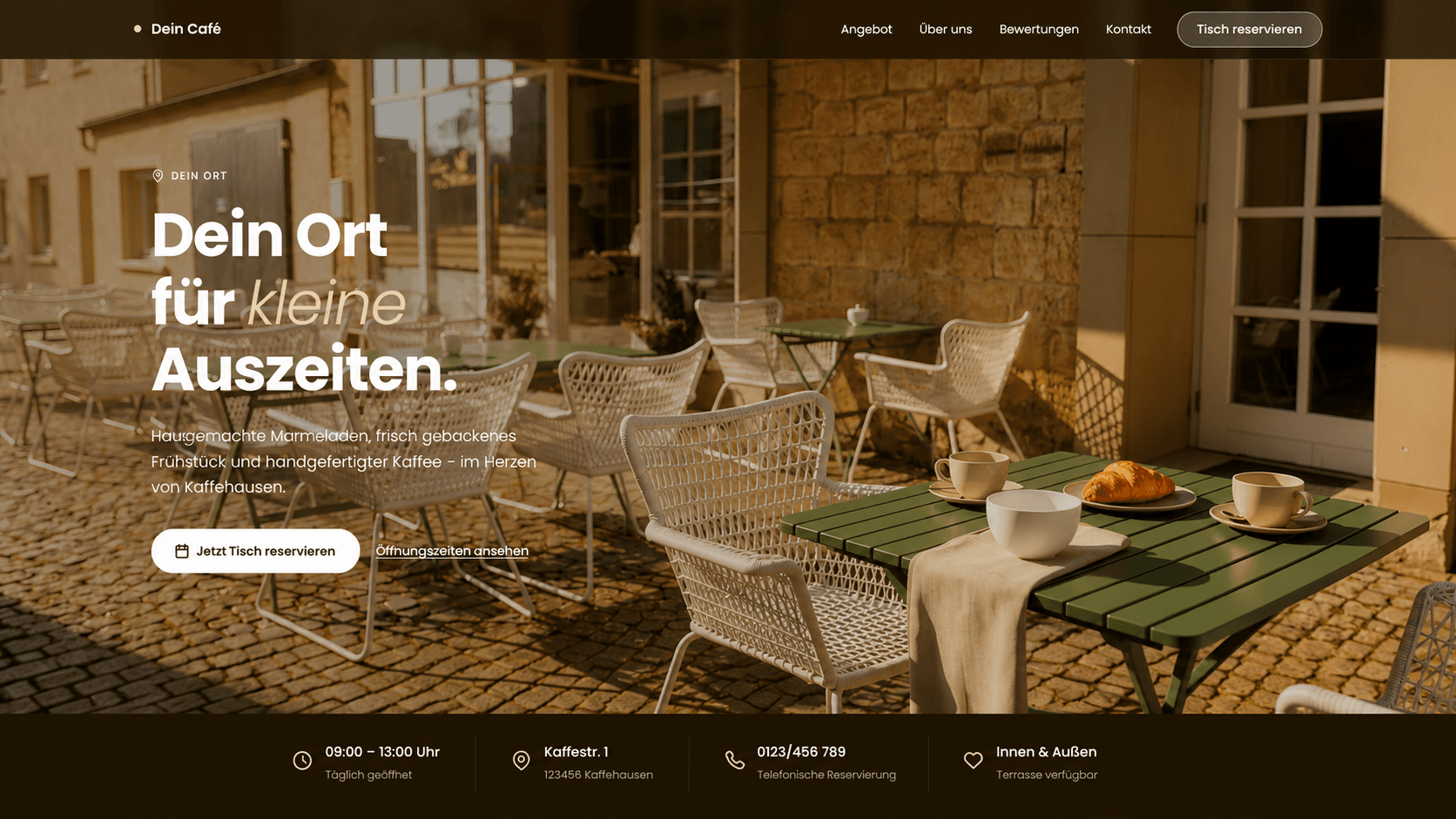 Beispiel-Webdesign für Restaurant