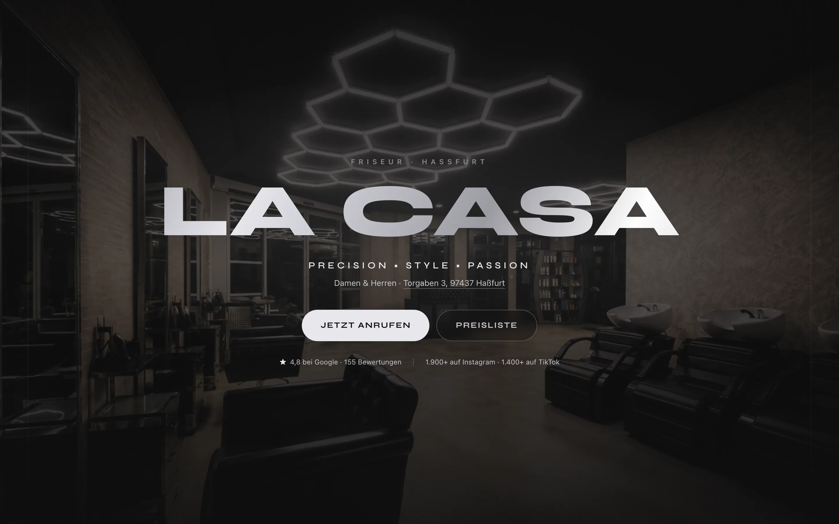 Webseite von La Casa